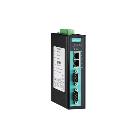 Moxa 2Port Rs-232/422/485 Serial Dvc Srvr, 10/100Mbaset(X), 1Kv, Nport Ia5250A NPort IA5250A